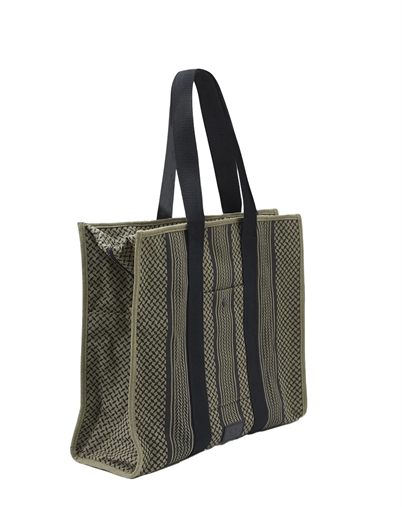 Mason Shopper Canvas Taske - Olive/Black - Lala Berlin